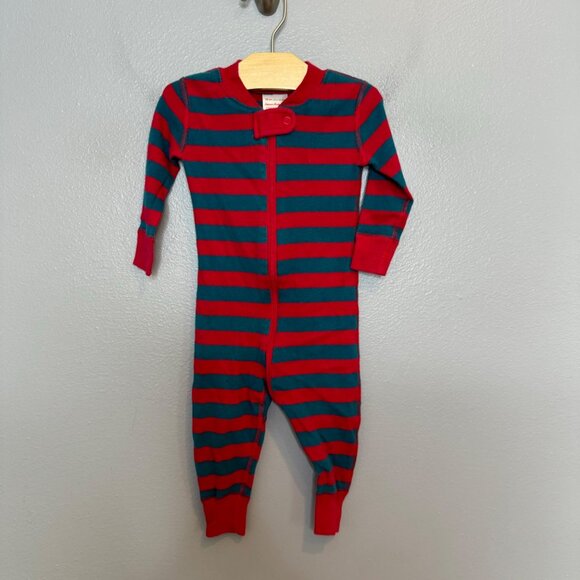Hanna Andersson Other - HANNA ANDERSSON red & teal stripe sleeper size 70 or 6-12 months